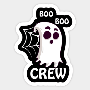 Boo Boo Crew Nurse Ghost Funny Halloween Costume Gift T-Shirt Sticker